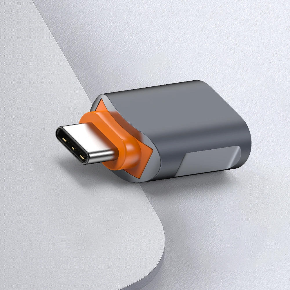 Adaptor OTG USB-C - USB-A Techsuit A9 SlateVolt, Gri Portocaliu