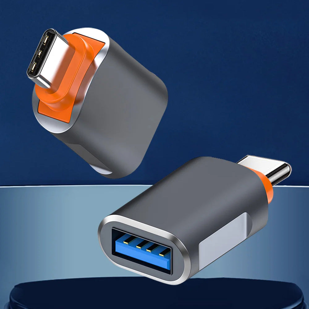 Adaptor OTG USB-C - USB-A Techsuit A9 SlateVolt, Gri Portocaliu