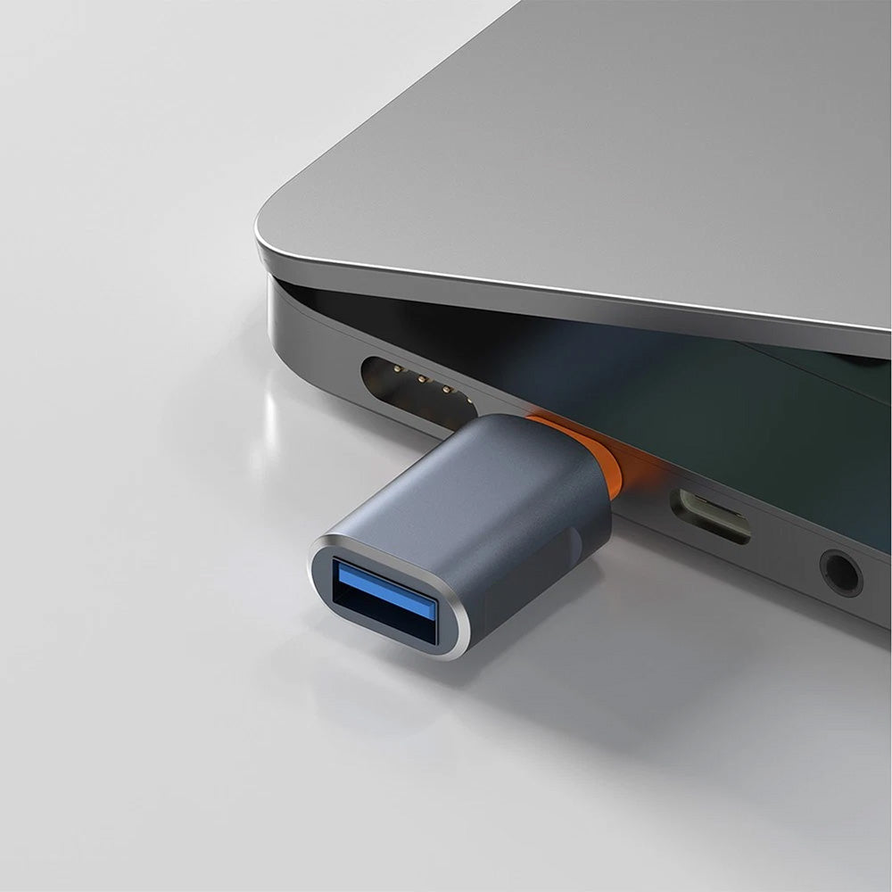 Adaptor OTG USB-C - USB-A Techsuit A9 SlateVolt, Gri Portocaliu
