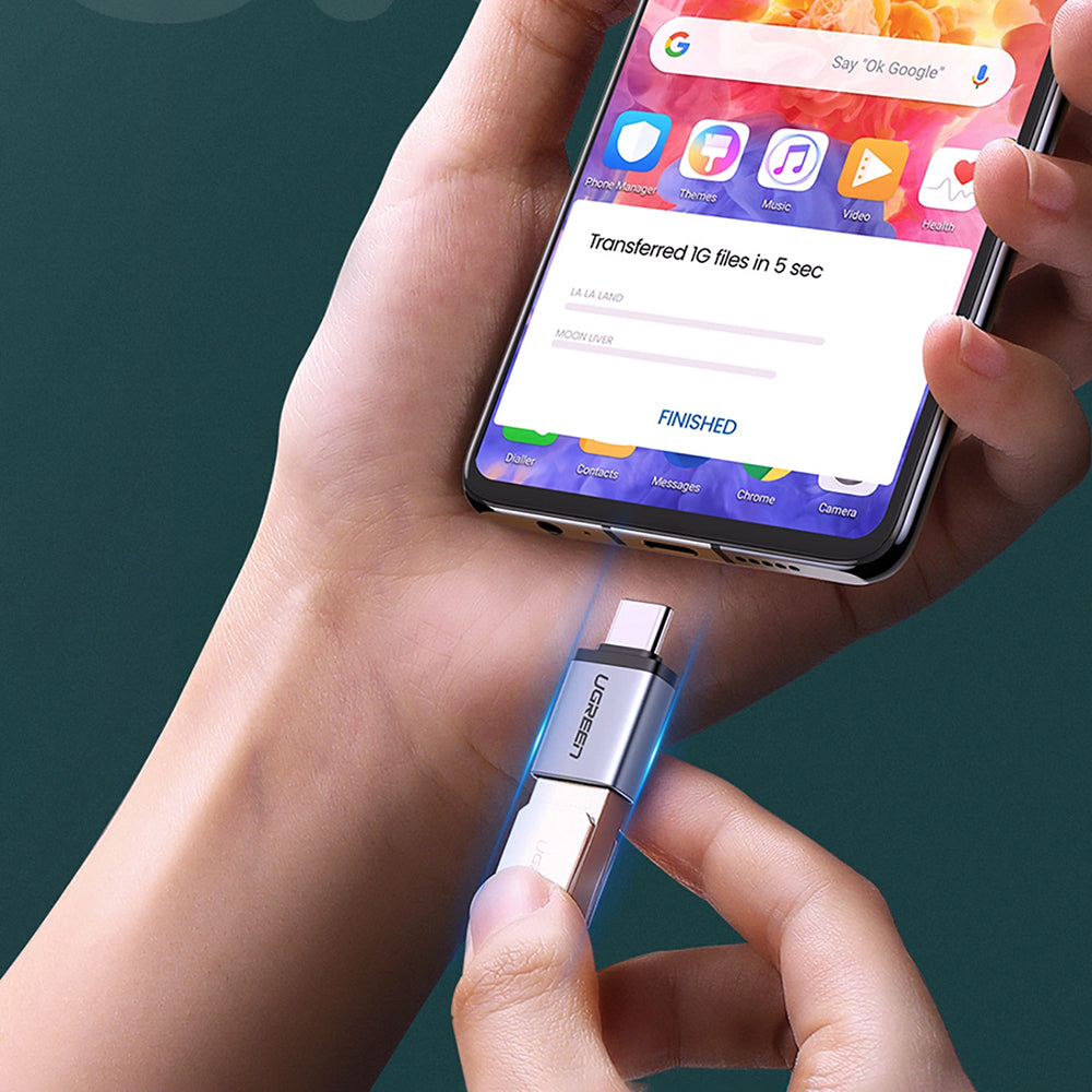 Adaptor OTG USB-C - USB-A UGREEN US270 (50283), Gri