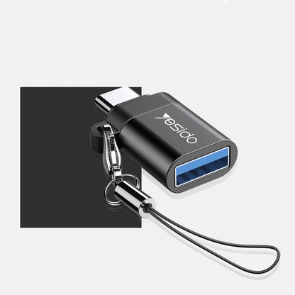 Adaptor OTG USB-C - USB-A Yesido GS06, Negru
