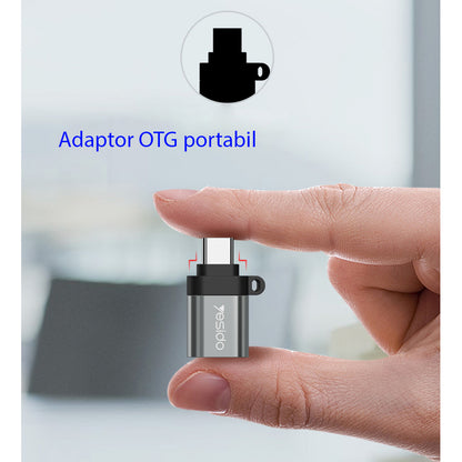 Adaptor OTG USB-C - USB-A Yesido GS06, Negru