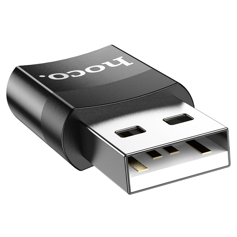 Adaptor Date si Incarcare USB-C - USB-A HOCO UA17, Negru