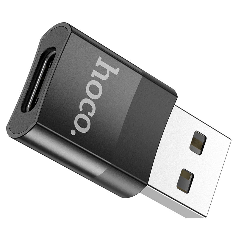 Adaptor Date si Incarcare USB-C - USB-A HOCO UA17, Negru