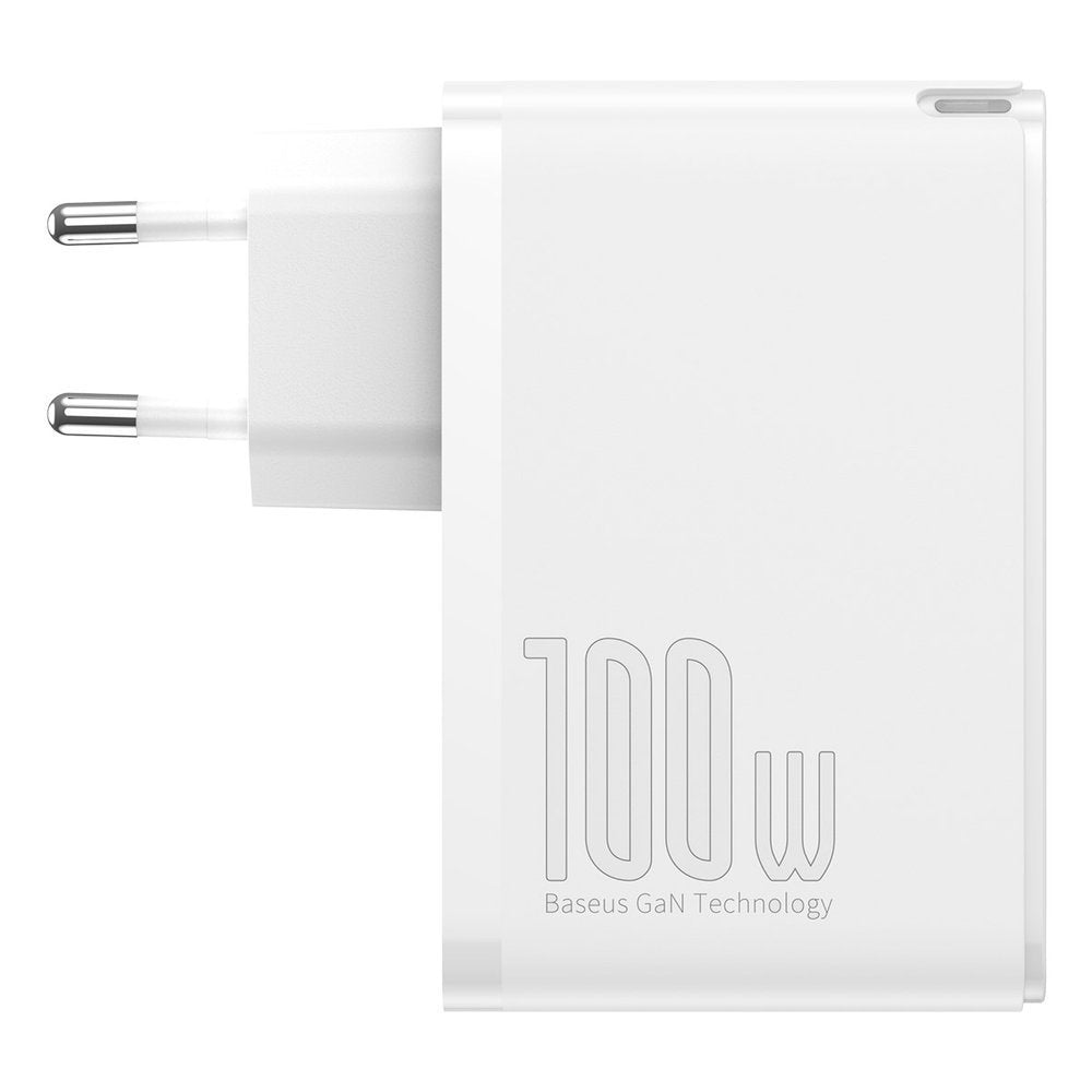 Incarcator Retea Baseus GaN2 Pro, 100W, 3A, 2 x USB-A - 2 x USB-C, Alb CCGAN2P-L02