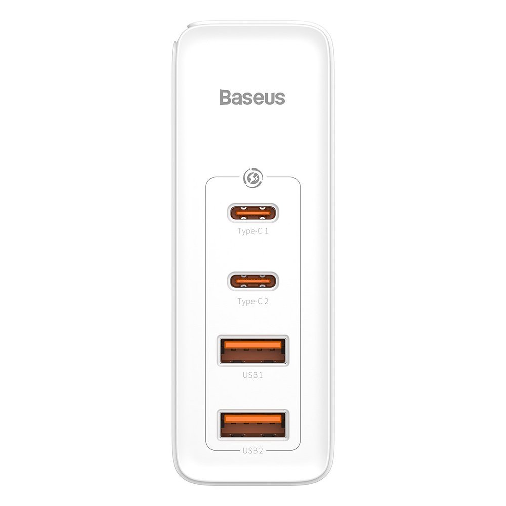 Incarcator Retea Baseus GaN2 Pro, 100W, 3A, 2 x USB-A - 2 x USB-C, Alb CCGAN2P-L02