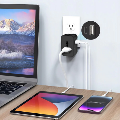 Adaptor Retea Tech-Protect TA300 Travel EU / UK / US / AU, Negru