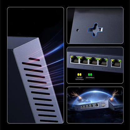 Switch Retea UGREEN 35048EU, 5 x RJ45, Gri