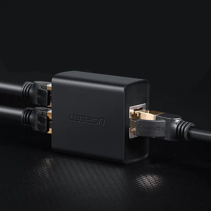 Adaptor Retea UGREEN CM210, RJ45 - 2 x RJ45, Negru