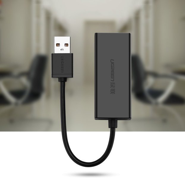 Placa Retea UGREEN CR110, RJ45, USB, Negru