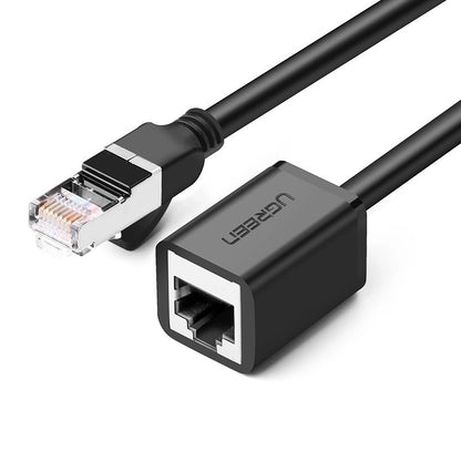 Cablu Prelungitor Retea UGREEN NW112, RJ45 - RJ45, 1m, Negru