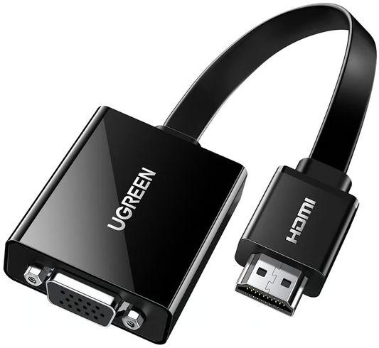 Adaptor Video UGREEN CM611 (90813), HDMI - VGA, 1080P, Negru