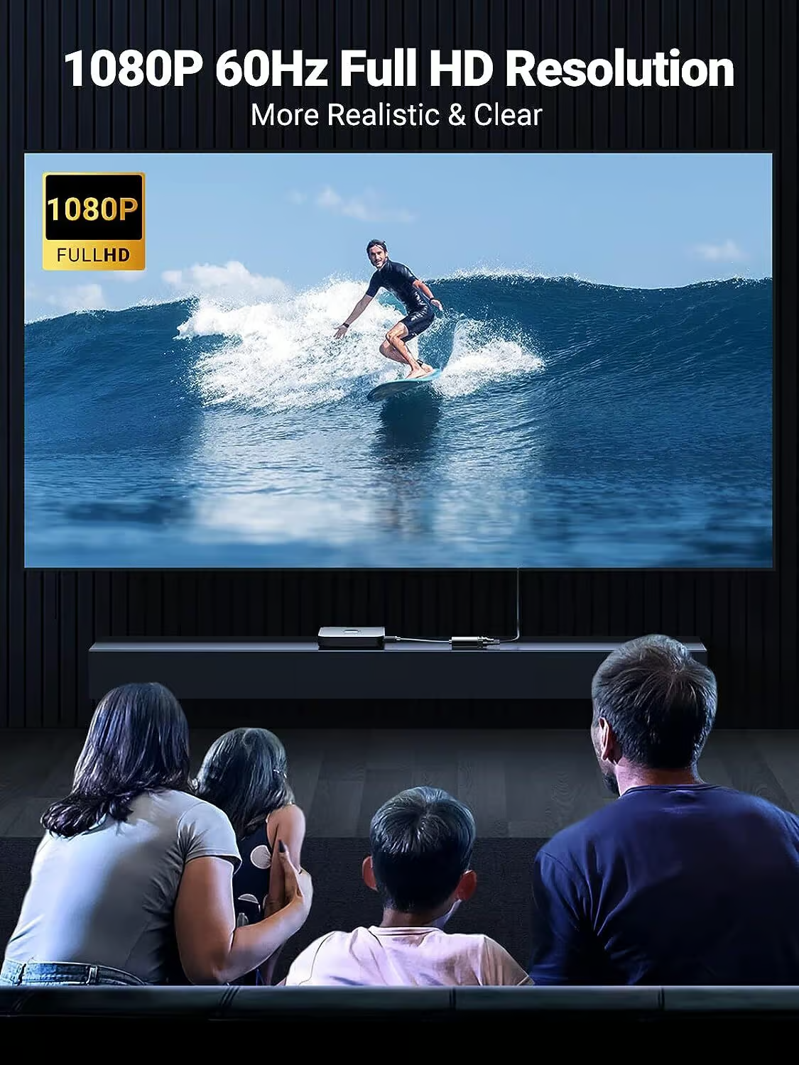 Adaptor Video UGREEN CM611 (90813), HDMI - VGA, 1080P, Negru