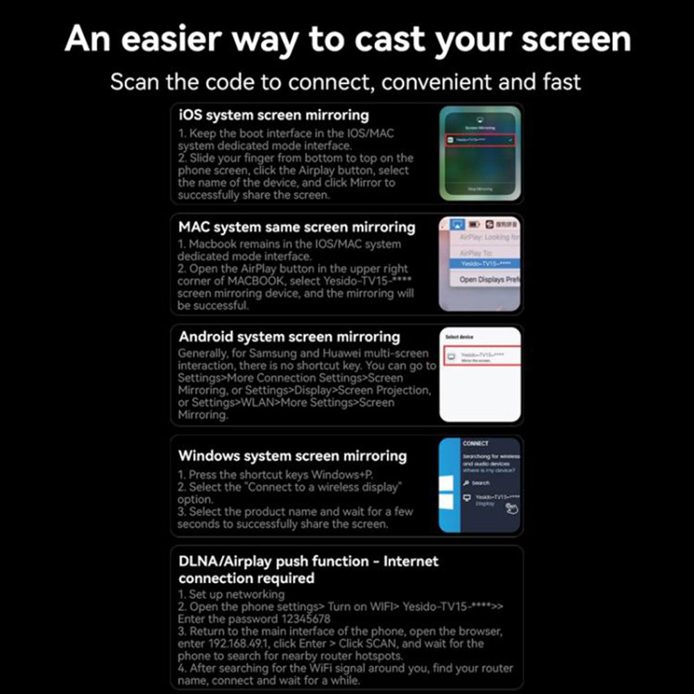 Adaptor Wireless Multimedia Yesido TV15, Gri