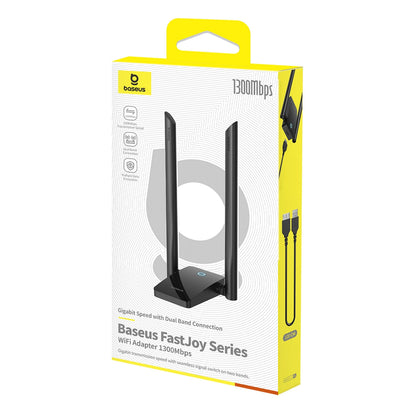 Adaptor Wireless Baseus FastJoy, Dual Band, Wi-Fi 6, 1300Mbps, Negru B01317600111-05