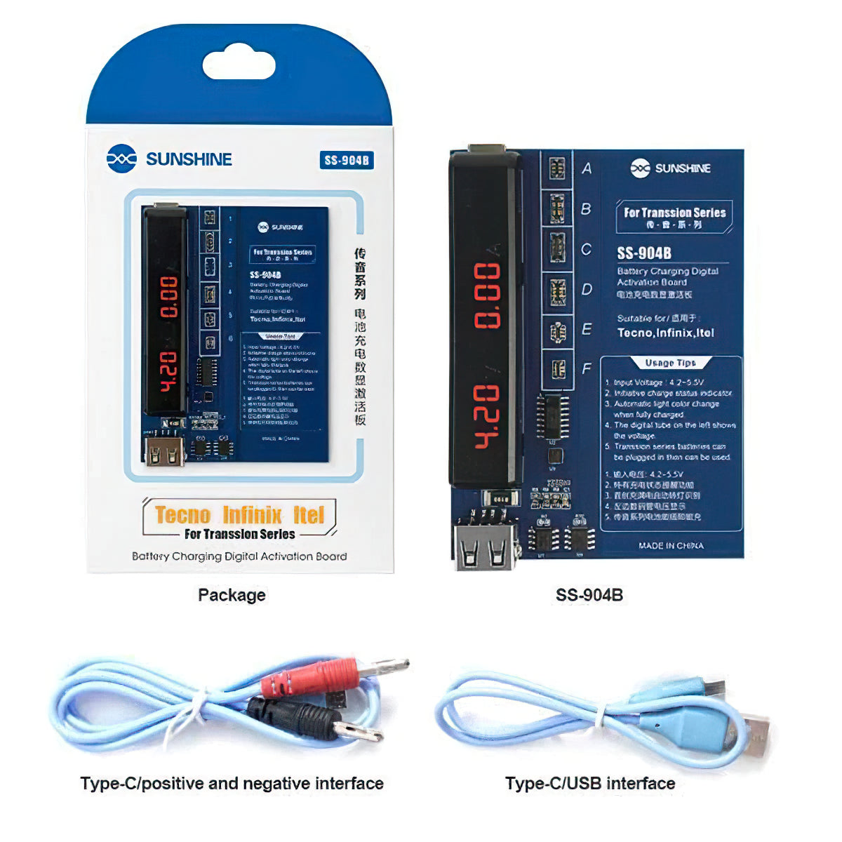 Alimentator Placa Sunshine SS-904B pentru TECNO / Infinix / Itel Series, 2in1