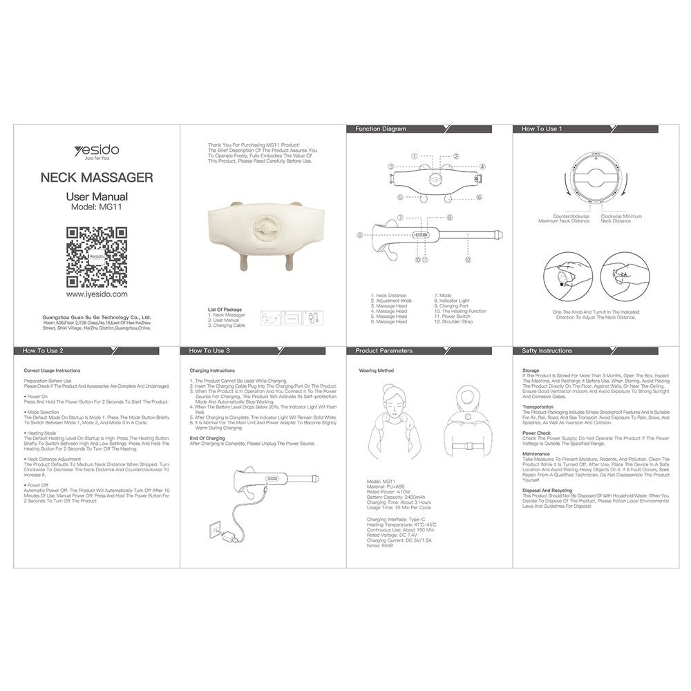 Aparat Masaj Gat Yesido MG11, Bej