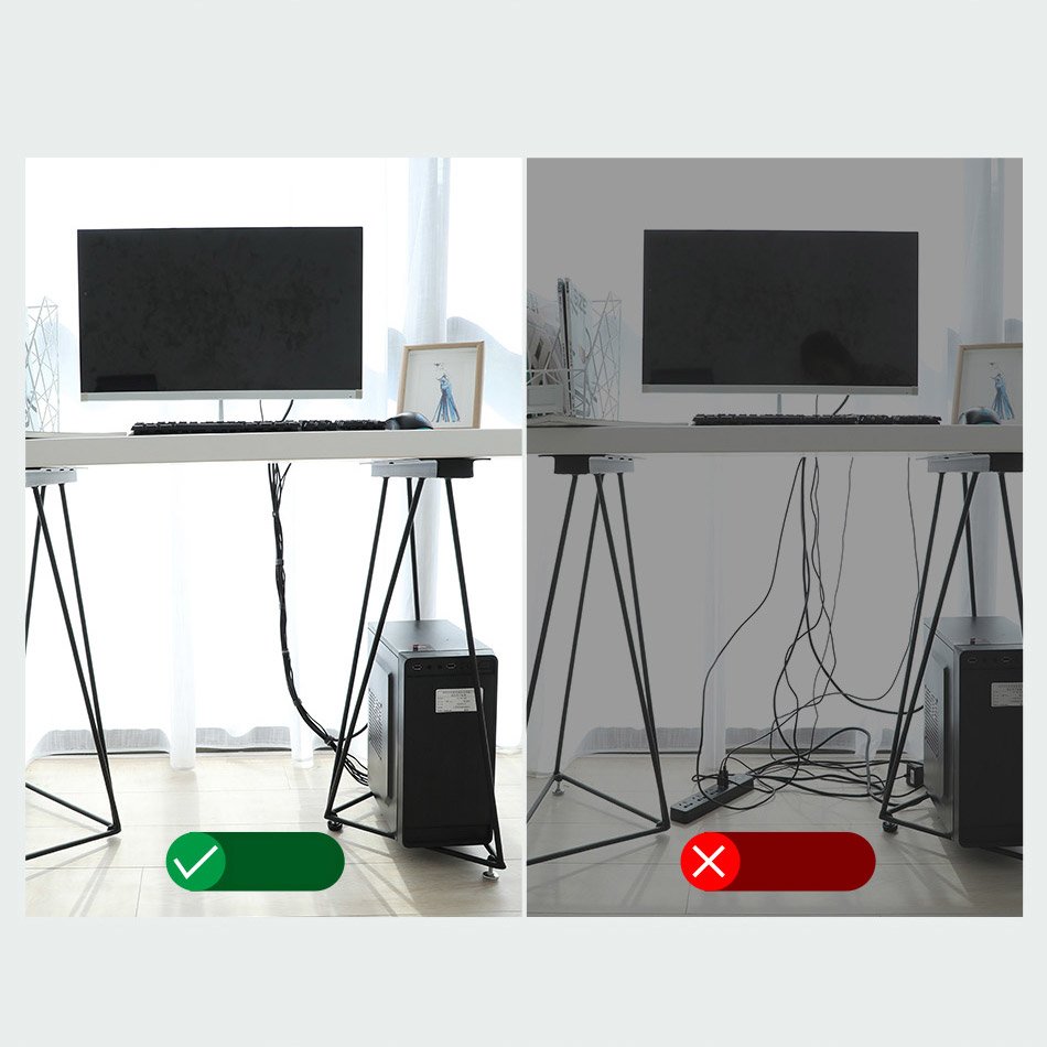 Organizator Cabluri Baseus Circle, Velcro, 3m, Negru ACMGT-F01