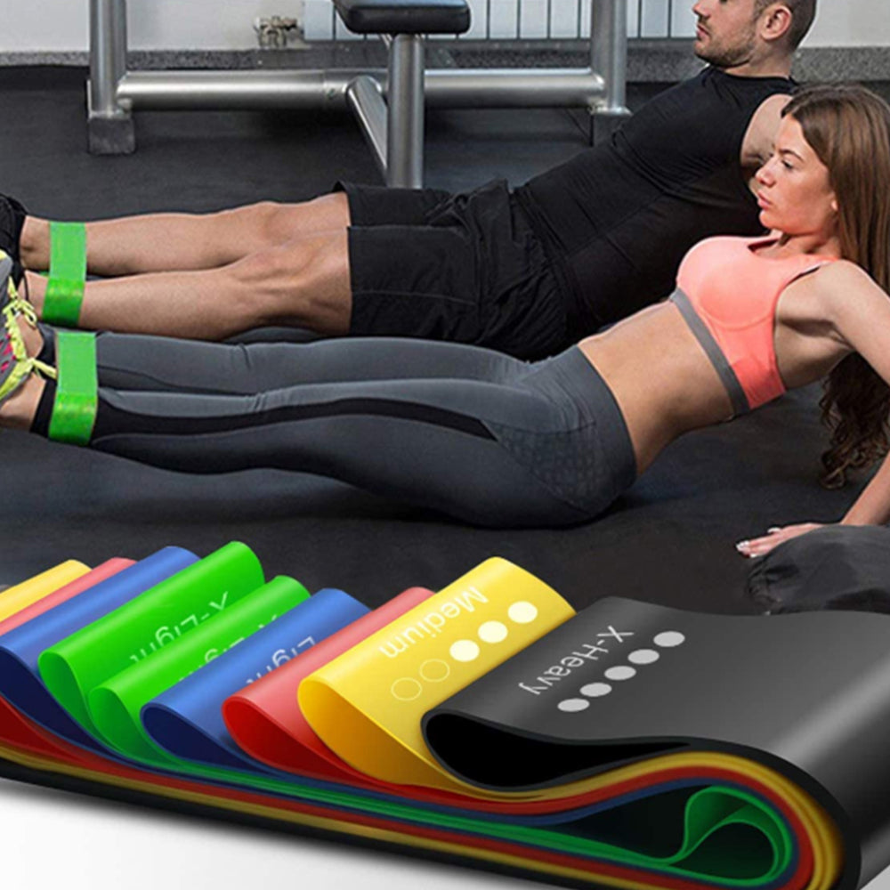 Banda Elastica Fitness Techsuit TS-01, Set 5 bucati, Multicolor