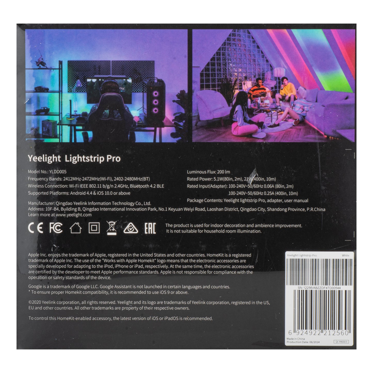 Banda Led Yeelight Pro, Wi-Fi, RGB, 2m, Alba YLDD05