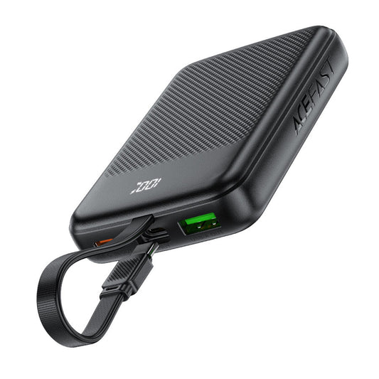 Baterie Externa Acefast M13, 10000mAh, 22.5W, QC + PD, 1 x USB-A - 2 x USB-C, Neagra