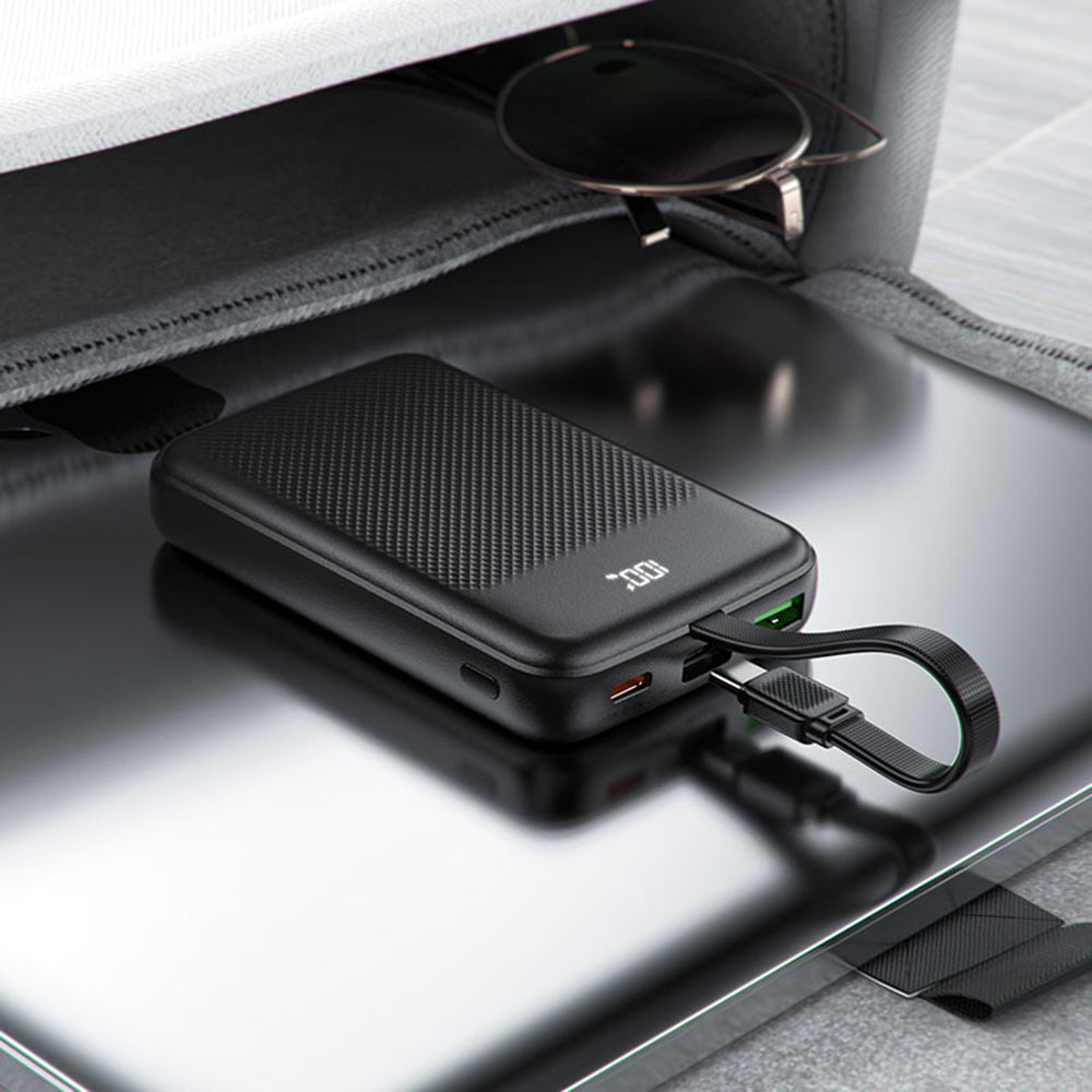 Baterie Externa Acefast M13, 10000mAh, 22.5W, QC + PD, 1 x USB-A - 2 x USB-C, Neagra