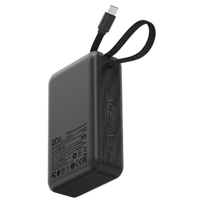 Baterie Externa Acefast M21, 20000mAh, 65W, QC + PD, 1 x USB-A - 2 x USB-C, Neagra