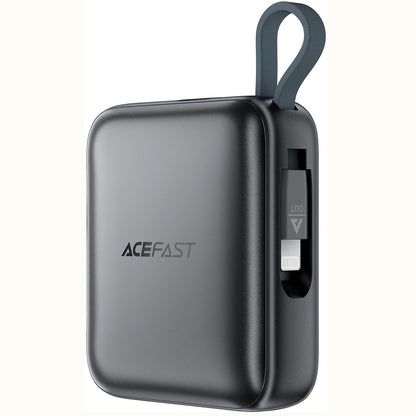 Baterie Externa Acefast M23, 10000mAh, 22.5W, QC + PD, 1 x Lightning - 2 x USB-C, Gri