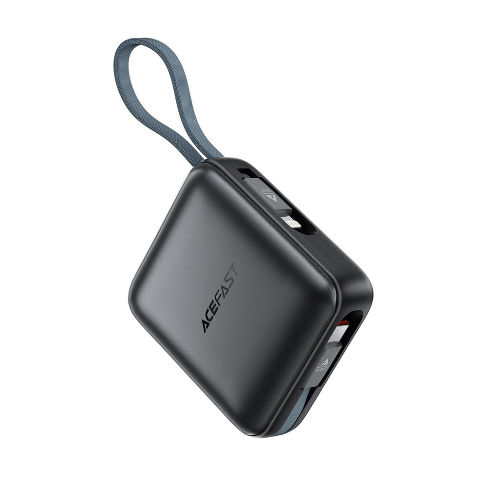 Baterie Externa Acefast M23, 10000mAh, 22.5W, QC + PD, 1 x Lightning - 2 x USB-C, Gri