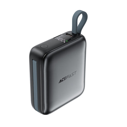 Baterie Externa Acefast M23, 10000mAh, 22.5W, QC + PD, 1 x Lightning - 2 x USB-C, Gri