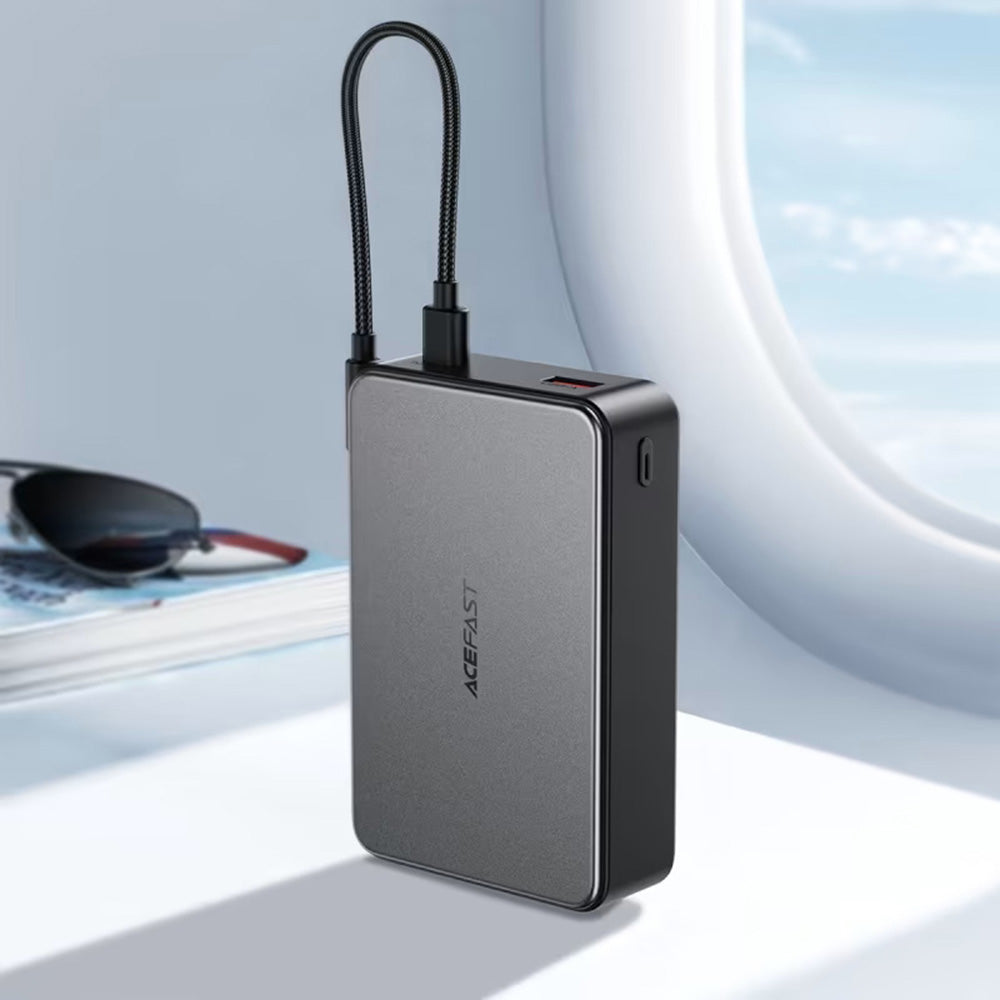 Baterie Externa Acefast M29, 20000mAh, 22.5W, QC + PD,  1 x USB-A - 2 x USB-C, Neagra