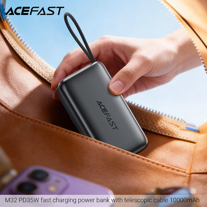 Baterie Externa Acefast M32, 10000mAh, 35W, PD , 2 x USB-C, Gri