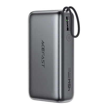 Baterie Externa Acefast M34, 20000mAh, 45W, QC + PD , 1 x  USB-A - 2 x USB-C, Gri