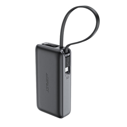 Baterie Externa Acefast M7, 10000mAh, 30W, QC + PD, 1 x USB-A - 2 x USB-C, Neagra