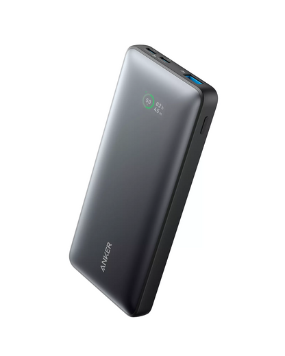 Baterie Externa Anker 533 PowerCore, 10000mAh, 25W, QC + PD, 1 x USB-A - 2 x USB-C, Neagra A1249G11