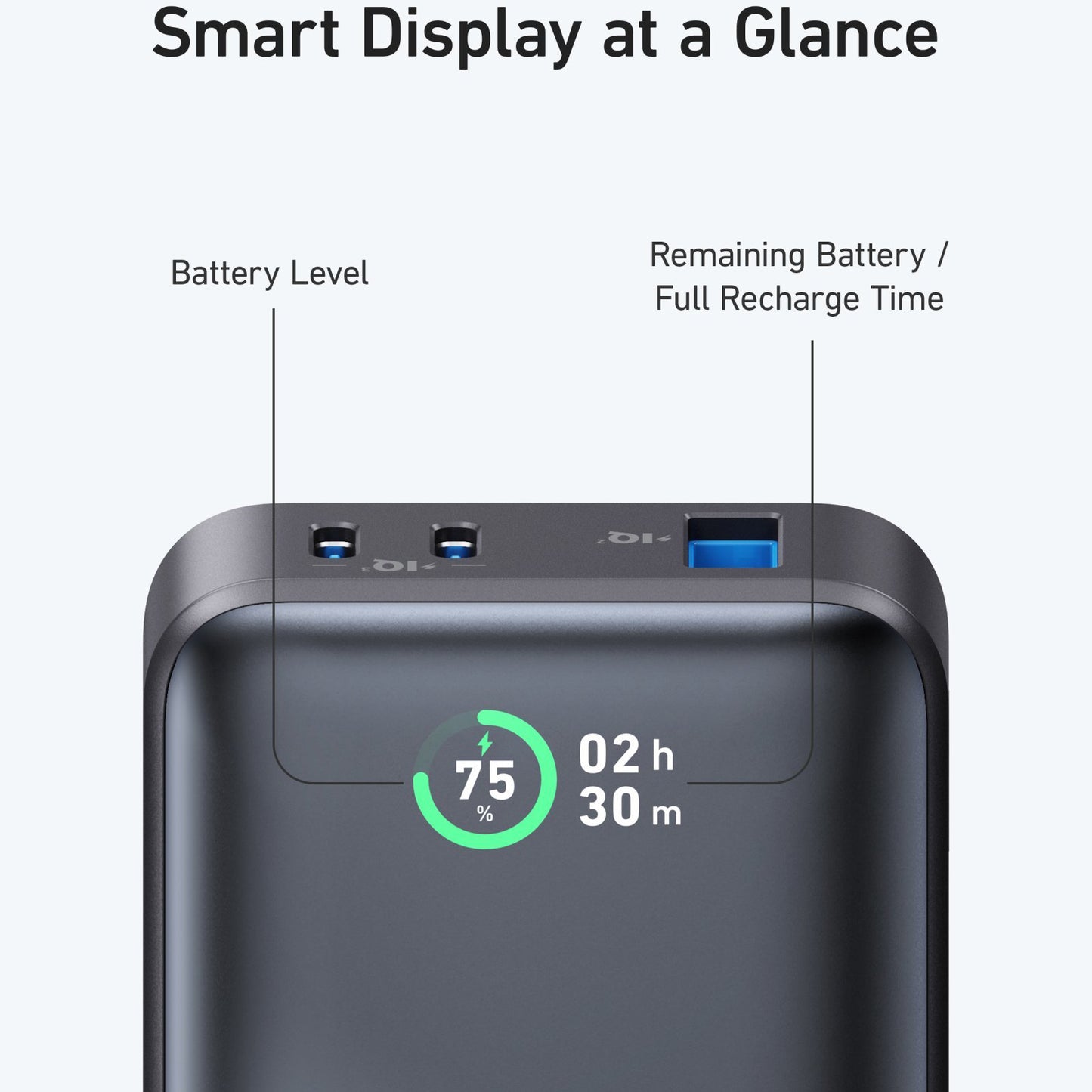 Baterie Externa Anker 533, 10000mAh, 30W, QC + PD, 1 x USB-A - 2 x USB-C, Neagra A1256G11