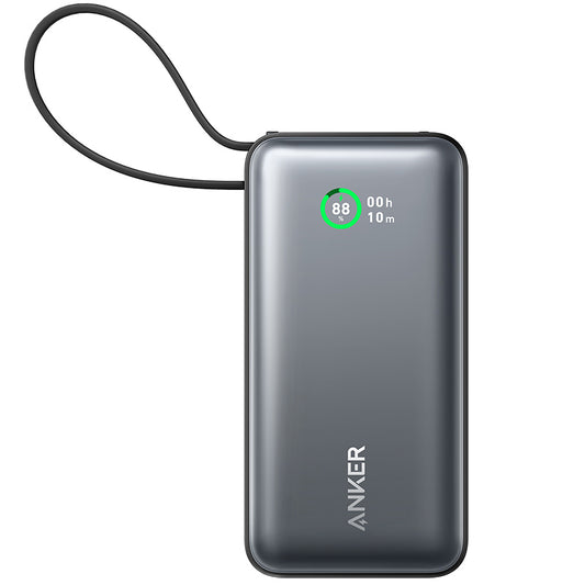 Baterie Externa Anker Nano, 10000mAh, 30W, QC + PD, 1 x USB-A - 2 x USB-C, Neagra A1259G11