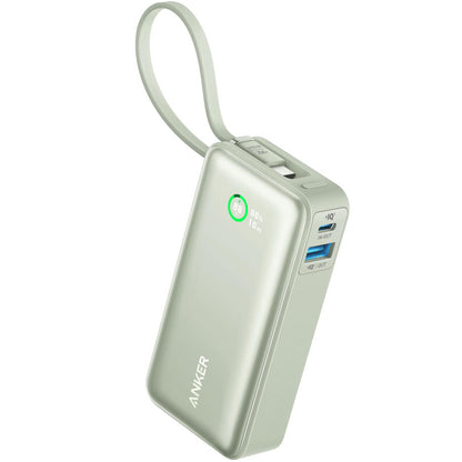 Baterie Externa Anker Nano, 10000mAh, 30W, QC + PD, 1 x USB-A - 2 x USB-C, Verde A1259G61