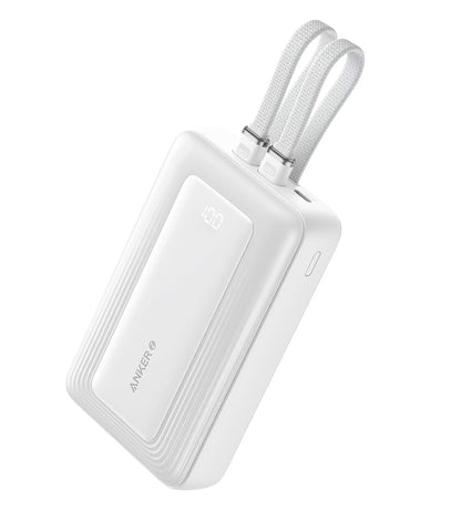 Baterie Externa Anker PowerCore, 20000mAh, 30W, QC + PD, 1 x Lightning - 1 x USB-A - 2 x USB-C, Alba A1681H21
