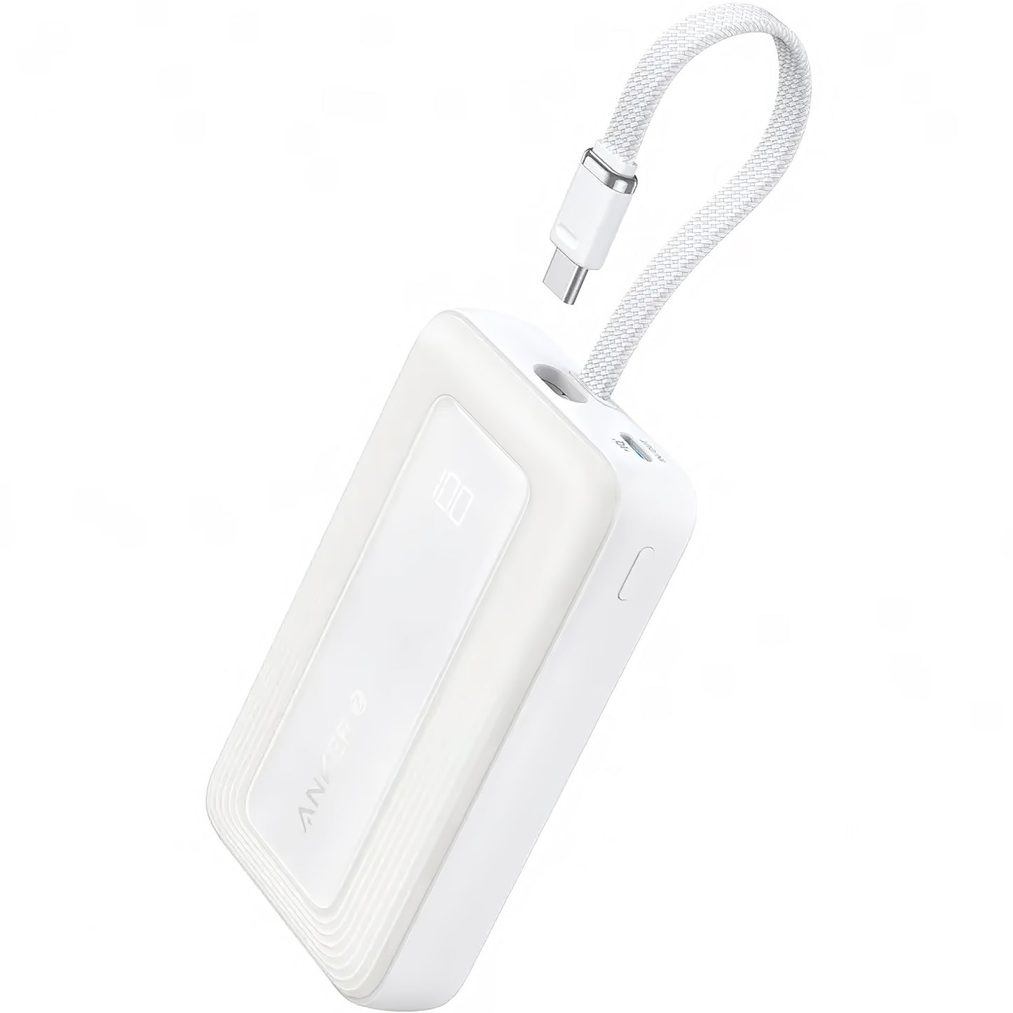 Baterie Externa Anker Zolo, 10000mAh, 30W, QC + PD, 1 x USB-A - 2 x USB-C, Alba A1688H21