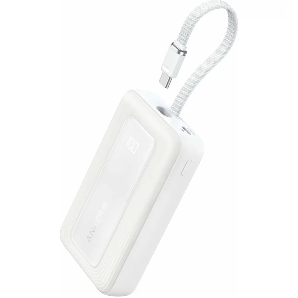 Baterie Externa Anker Zolo, 20000mAh, 30W, QC + PD, 1 x USB-A - 2 x USB-C, Alba A1689H21