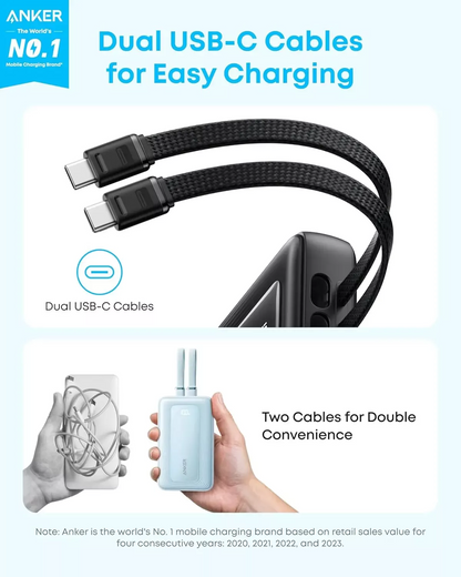 Baterie Externa Anker Zolo, 20000mAh, 45W, QC + PD, 1 x USB-A - 3 x USB-C, Neagra A1681H12