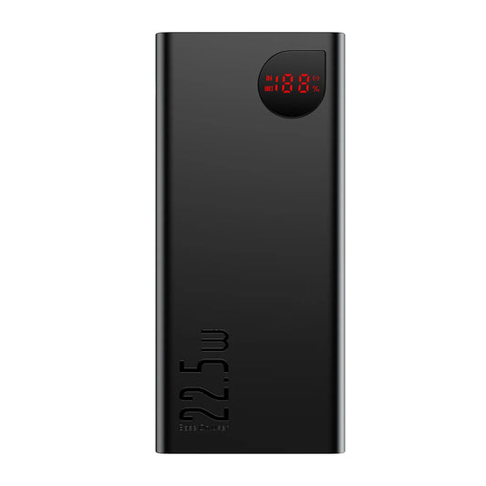 Baterie Externa Baseus Adaman, 40000mAh, 22.5W, QC + PD, 1 x USB-C - 3 x USB-A, Neagra