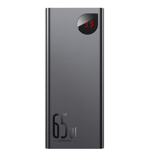 Baterie Externa Baseus Adaman, 20000mAh, 65W, QC + PD, 1 x USB-C - 2 x USB-C, Neagra, Resigilata PPIMDA-D01