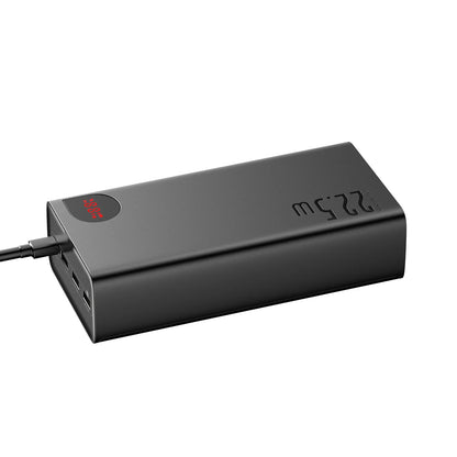 Baterie Externa Baseus Adaman, 40000mAh, 22.5W, QC + PD, 1 x USB-C - 3 x USB-A, Neagra