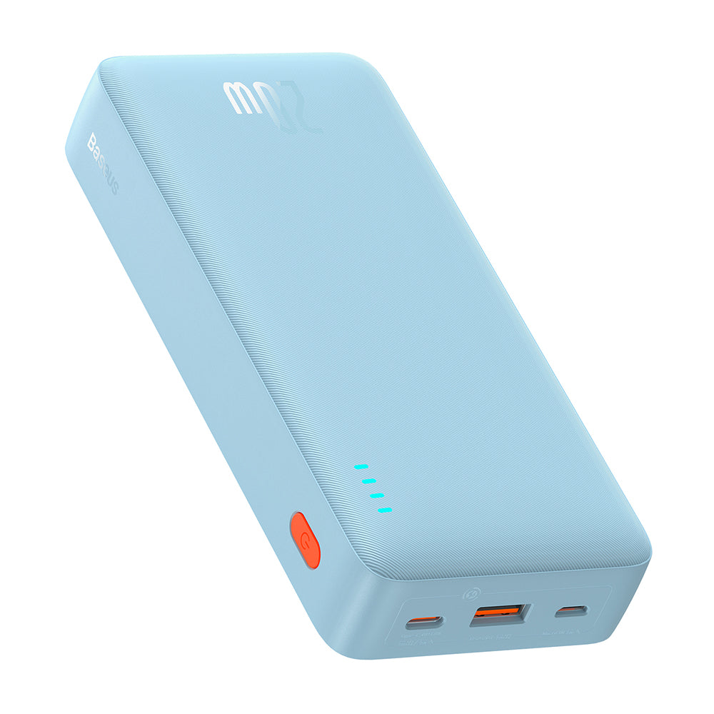 Baterie Externa Baseus Airpow, 20000mAh, 20W, QC + PD, 1 x USB-A - 1 x USB-C, Albastra P10022804313-00