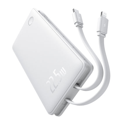 Baterie Externa Baseus Airpow Lite, 10000mAh, 22.5W, QC + PD, 1 x Lightning - 1 x USB-A - 2 x USB-C, Alba P10067501213-00