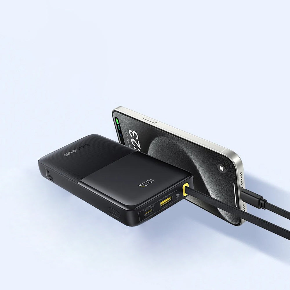 Baterie Externa Baseus Bipow 2, 10000mAh, 20W, QC + PD, 1 x USB-A - 2 x USB-C, Neagra P10077101113-00