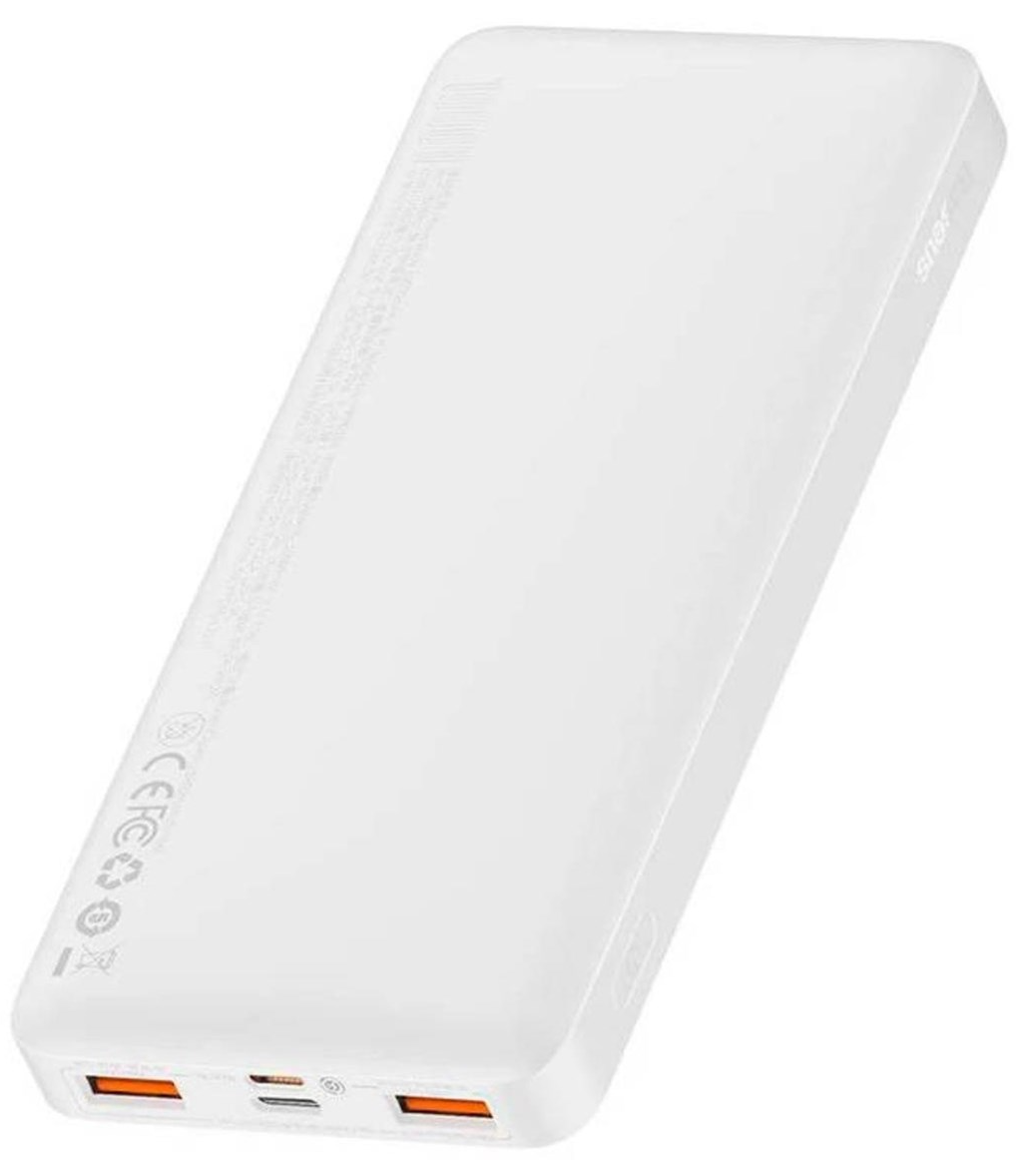 Baterie Externa Baseus Bipow, 10000mAh, 20W, QC + PD, 1 x USB-C - 2 x USB-A, Alba PPBD050502