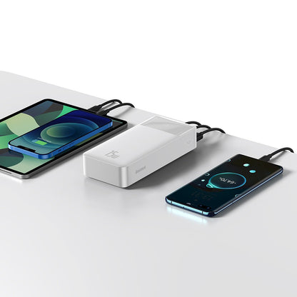 Baterie Externa Baseus Bipow, 30000mAh, 15W, 1 x USB-C - 2 x USB-A, Alba PPBD050202